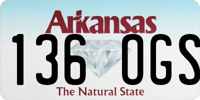 AR license plate 136OGS