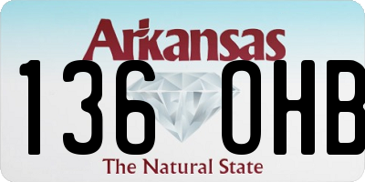 AR license plate 136OHB