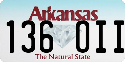 AR license plate 136OII