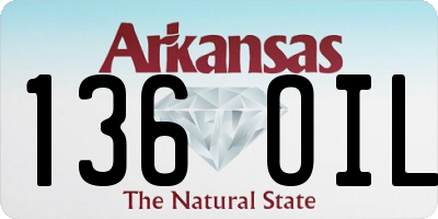 AR license plate 136OIL