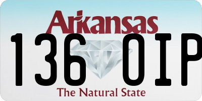 AR license plate 136OIP