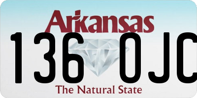 AR license plate 136OJC