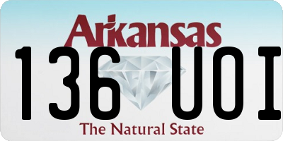 AR license plate 136UOI