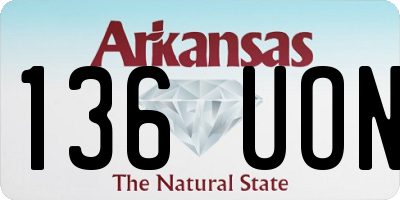 AR license plate 136UON