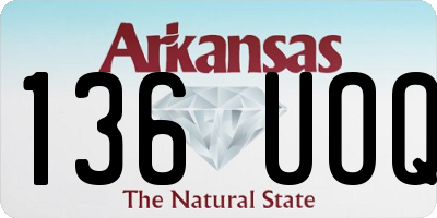 AR license plate 136UOQ