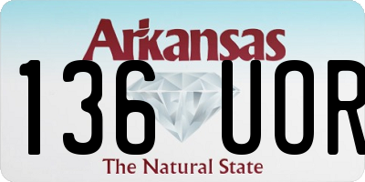 AR license plate 136UOR