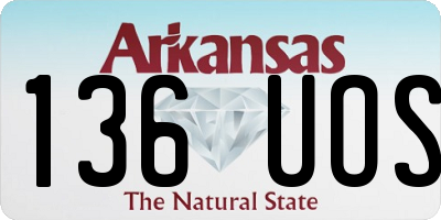 AR license plate 136UOS