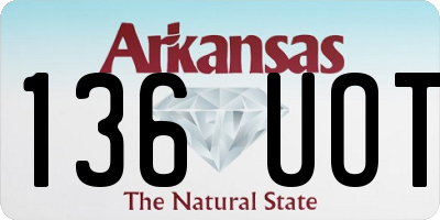 AR license plate 136UOT
