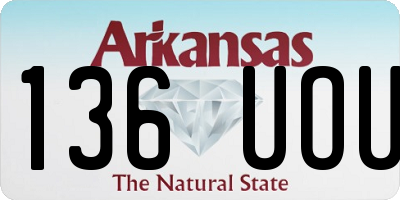 AR license plate 136UOU