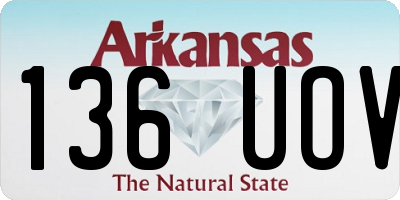 AR license plate 136UOV