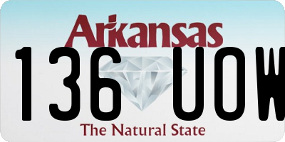 AR license plate 136UOW
