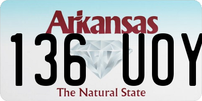 AR license plate 136UOY