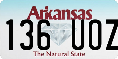AR license plate 136UOZ