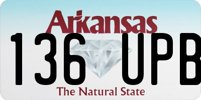 AR license plate 136UPB