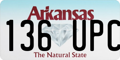 AR license plate 136UPC