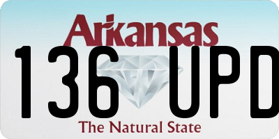 AR license plate 136UPD