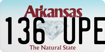 AR license plate 136UPE