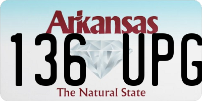 AR license plate 136UPG