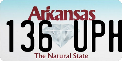 AR license plate 136UPH
