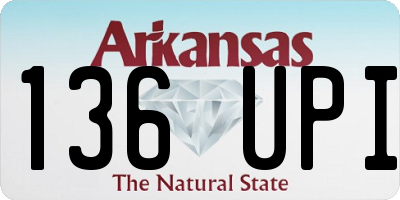 AR license plate 136UPI