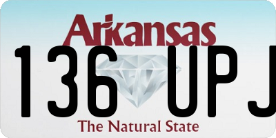 AR license plate 136UPJ
