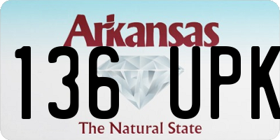 AR license plate 136UPK