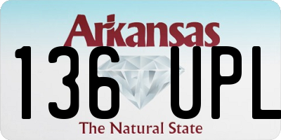AR license plate 136UPL