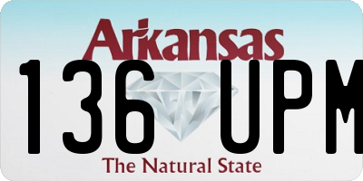 AR license plate 136UPM