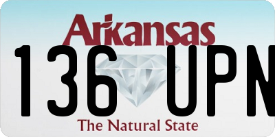 AR license plate 136UPN
