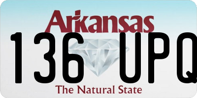 AR license plate 136UPQ