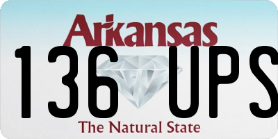 AR license plate 136UPS