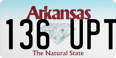 AR license plate 136UPT