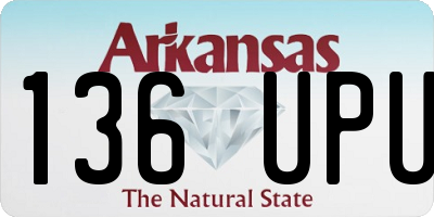AR license plate 136UPU