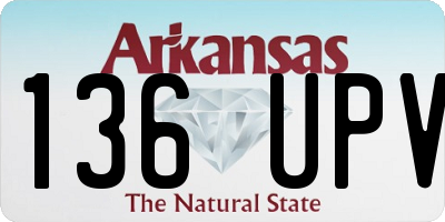 AR license plate 136UPV