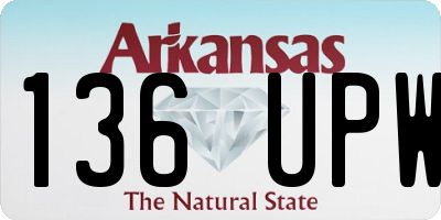 AR license plate 136UPW