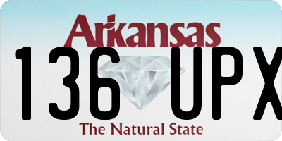 AR license plate 136UPX
