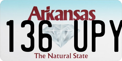 AR license plate 136UPY
