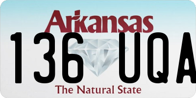 AR license plate 136UQA