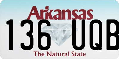 AR license plate 136UQB