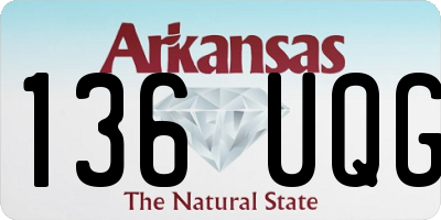 AR license plate 136UQG