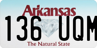 AR license plate 136UQM