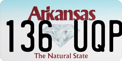 AR license plate 136UQP