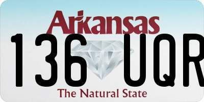 AR license plate 136UQR
