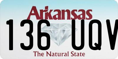 AR license plate 136UQV