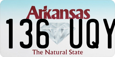 AR license plate 136UQY