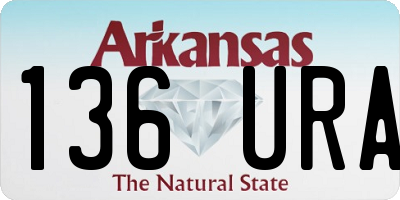 AR license plate 136URA