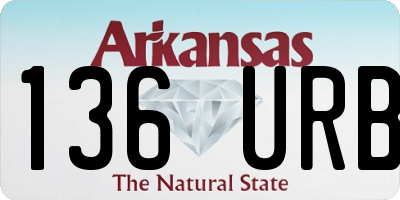 AR license plate 136URB