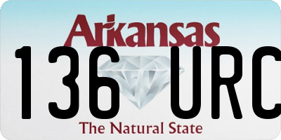 AR license plate 136URC