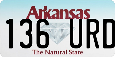 AR license plate 136URD