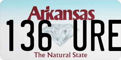 AR license plate 136URE